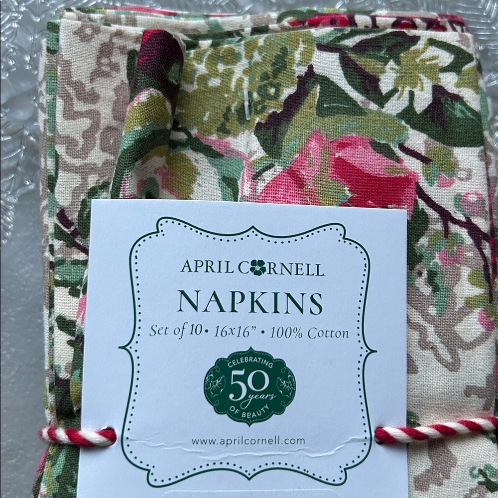 April Cornell (10pk) Floral Cotton Napkins - Picture 3 of 4